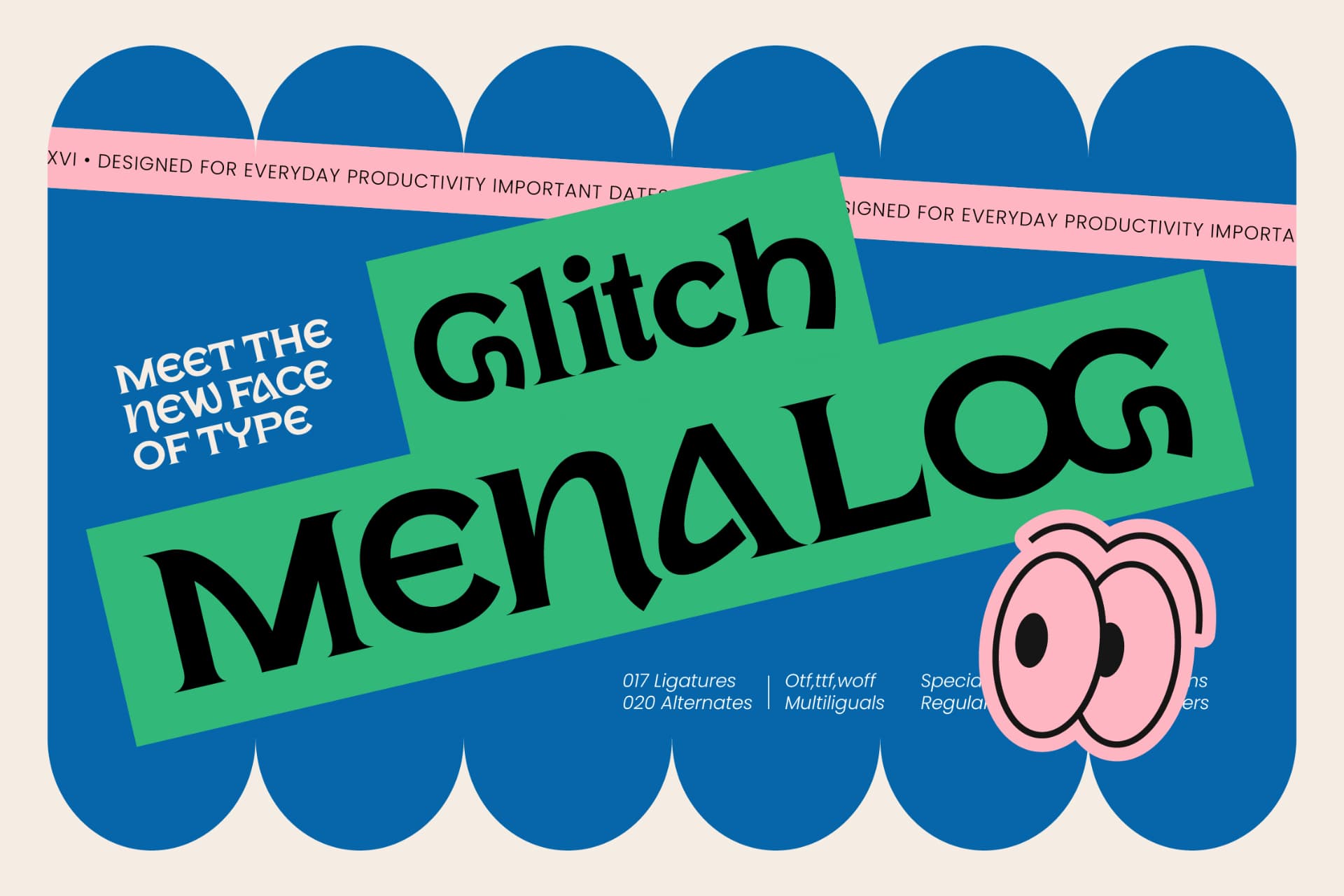 Glitch Menalog - Display Serif