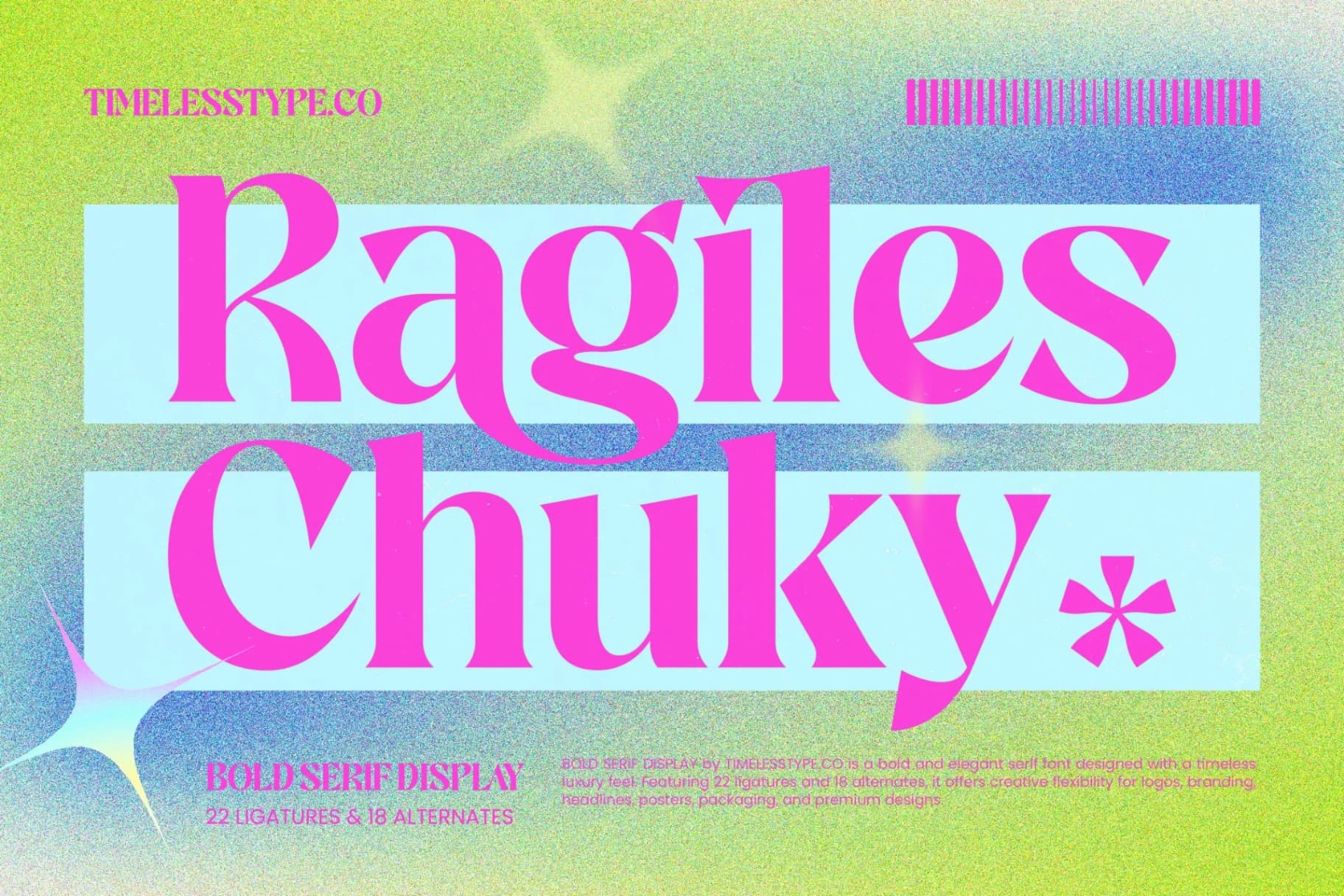 Preview of Ragiles Chuky - Bold Serif Display font