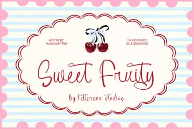 Sweet Fruity - Aesthetic Handwritten