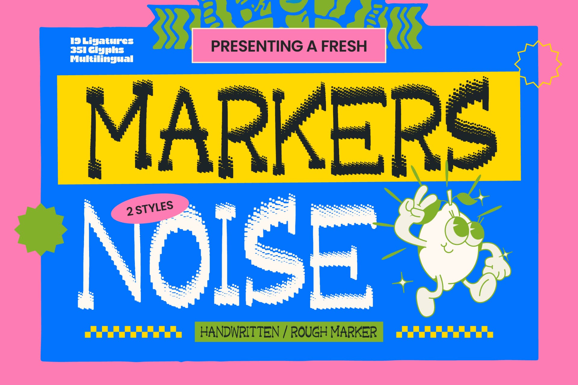 Preview of Markers Noise - Handwritten Rough Marker font