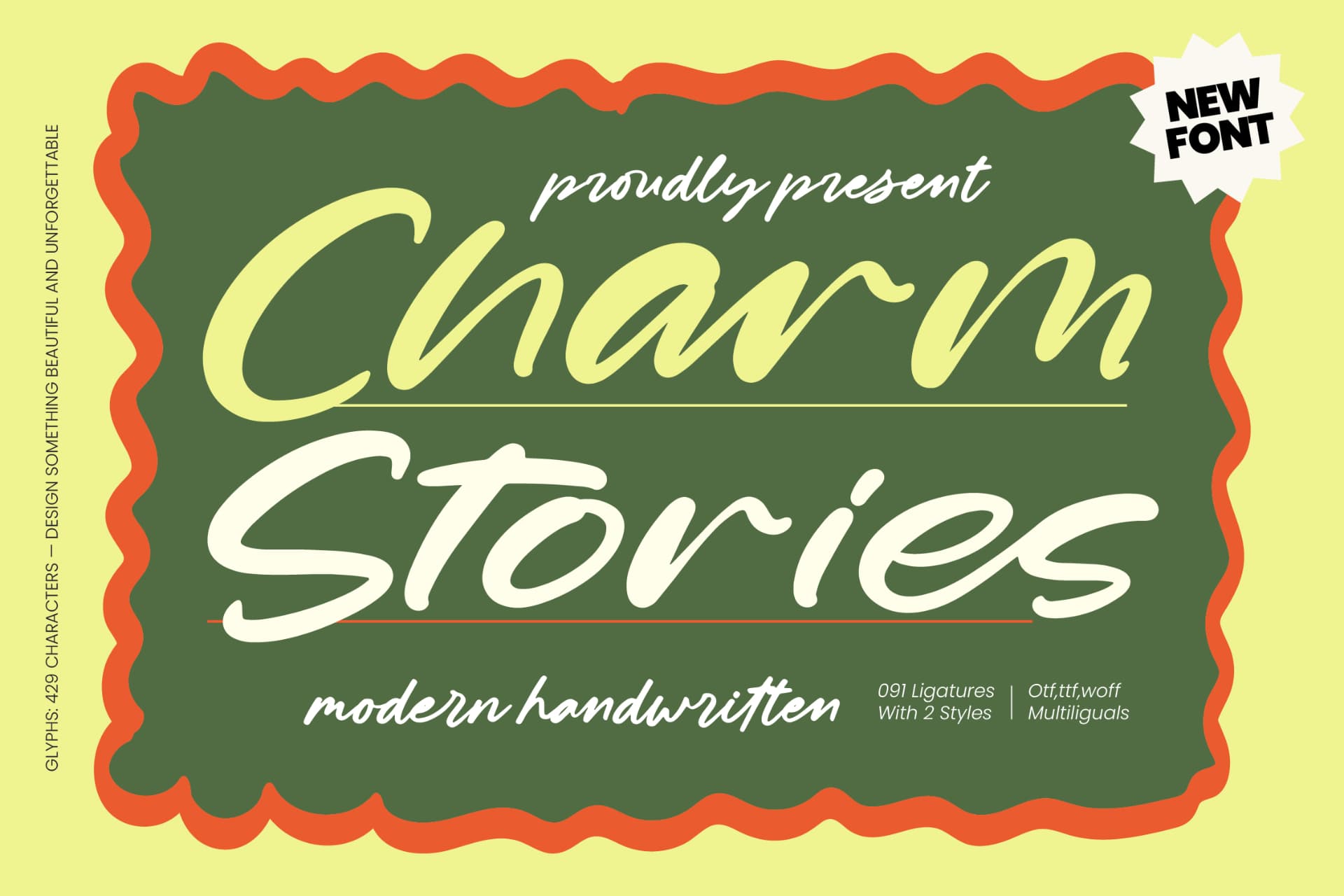 Preview of Charm Stories - Modern Handwritten font