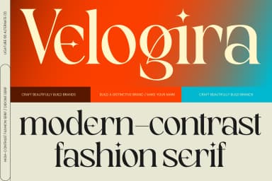 Velogira - Modern Contrast Fashion Serif