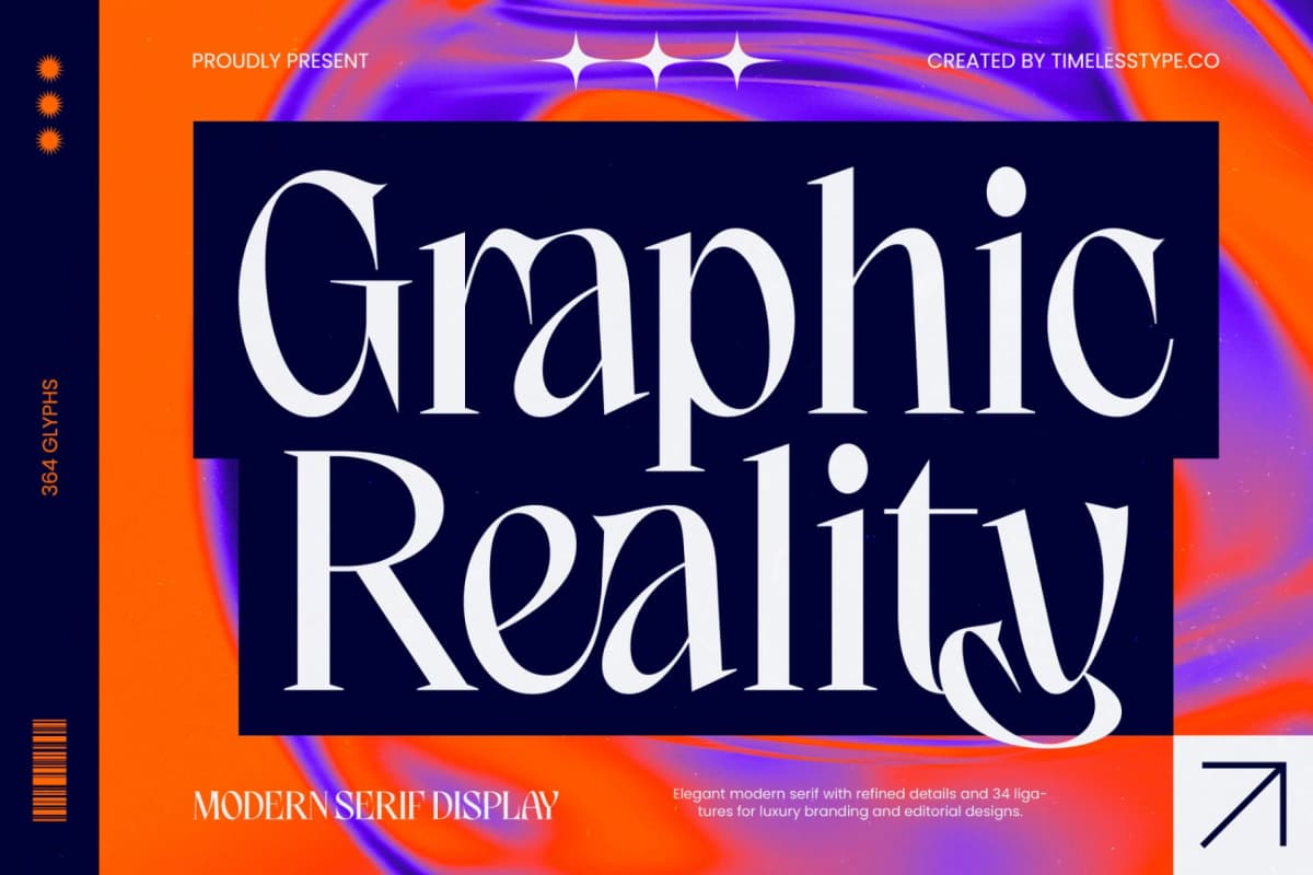 Graphic Reality – Modern Serif Display font preview
