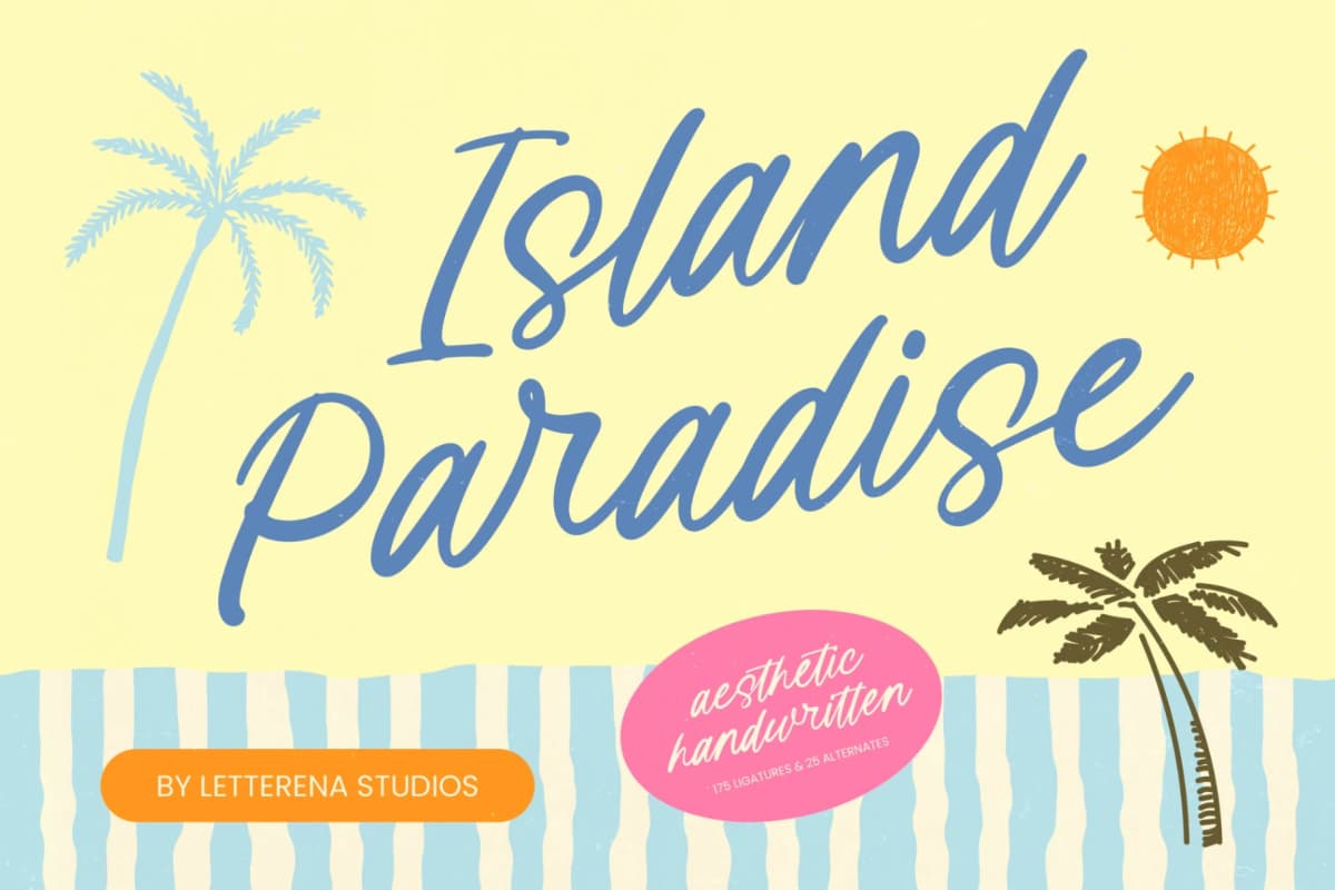 Island Paradise - Aesthetic Handwritten font preview