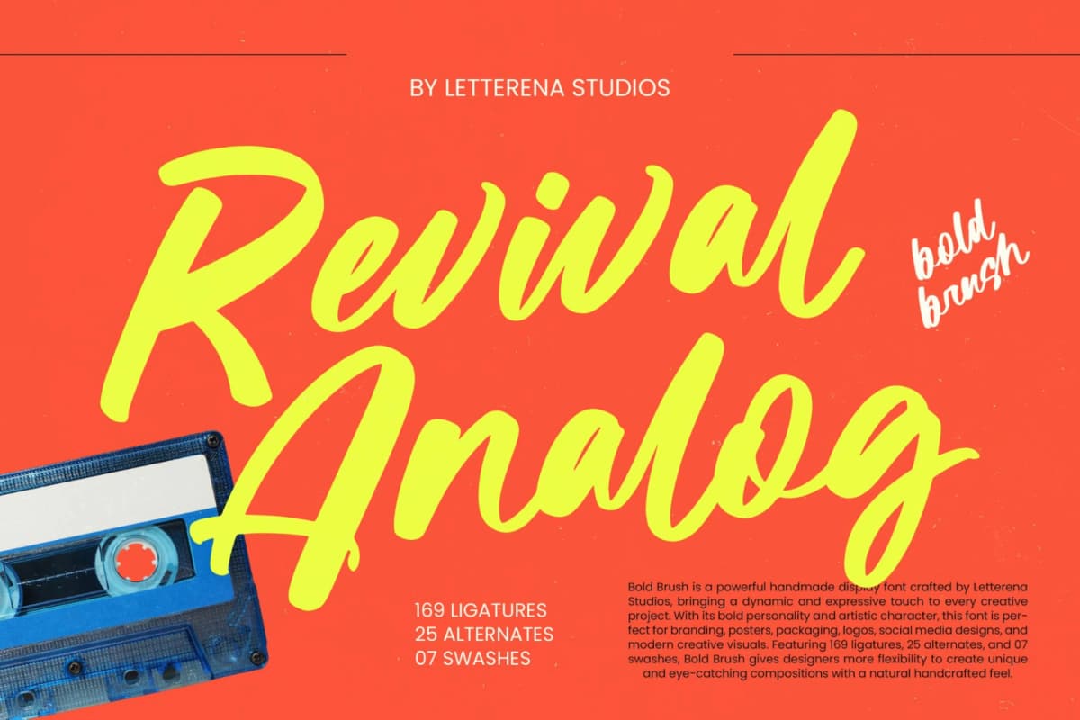 Revival Analog - Bold Brush font preview
