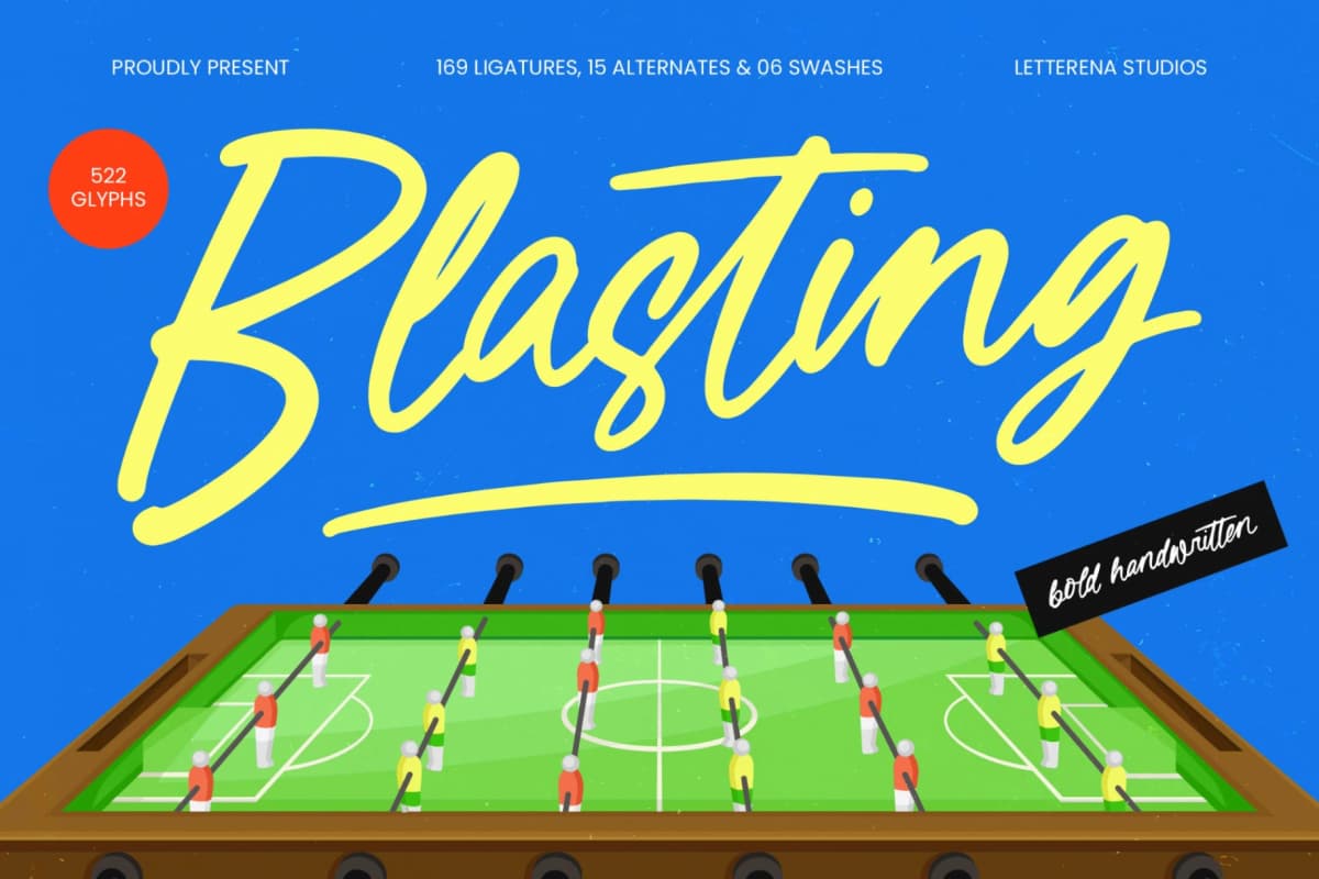 Blasting - Bold Handwritten font preview