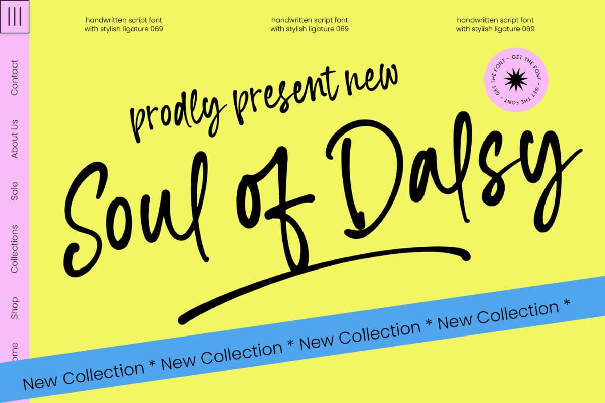 Soul Dalsy - Handwritten Script Font font preview